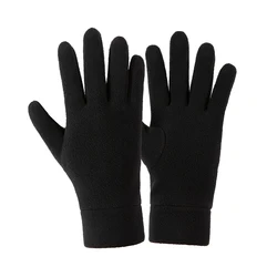 high-quality Pure color Polar fleece Full Finger Gloves Outdoor Wool Liner Gloves Full Finger Gloves