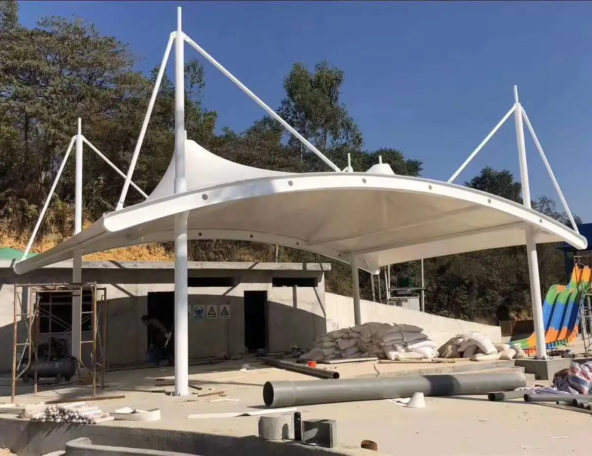 950GSM PVC Tarpaulin for Architectural Membrane Flame Retardant B1 With Certificates Double PVDF