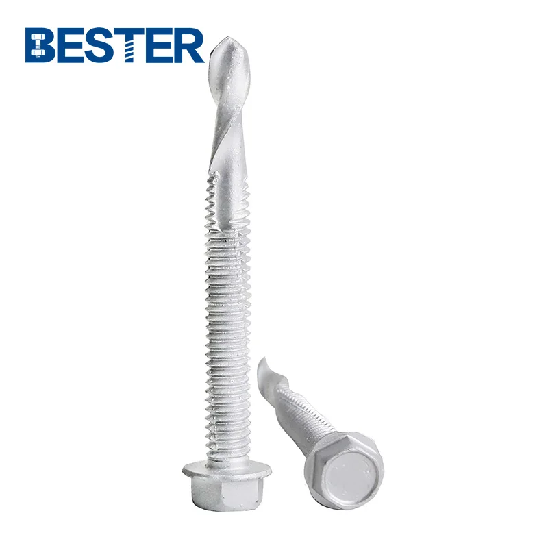 New design stainless steel carbon steel metal hex washer head Spiral Point Self drilling Screws