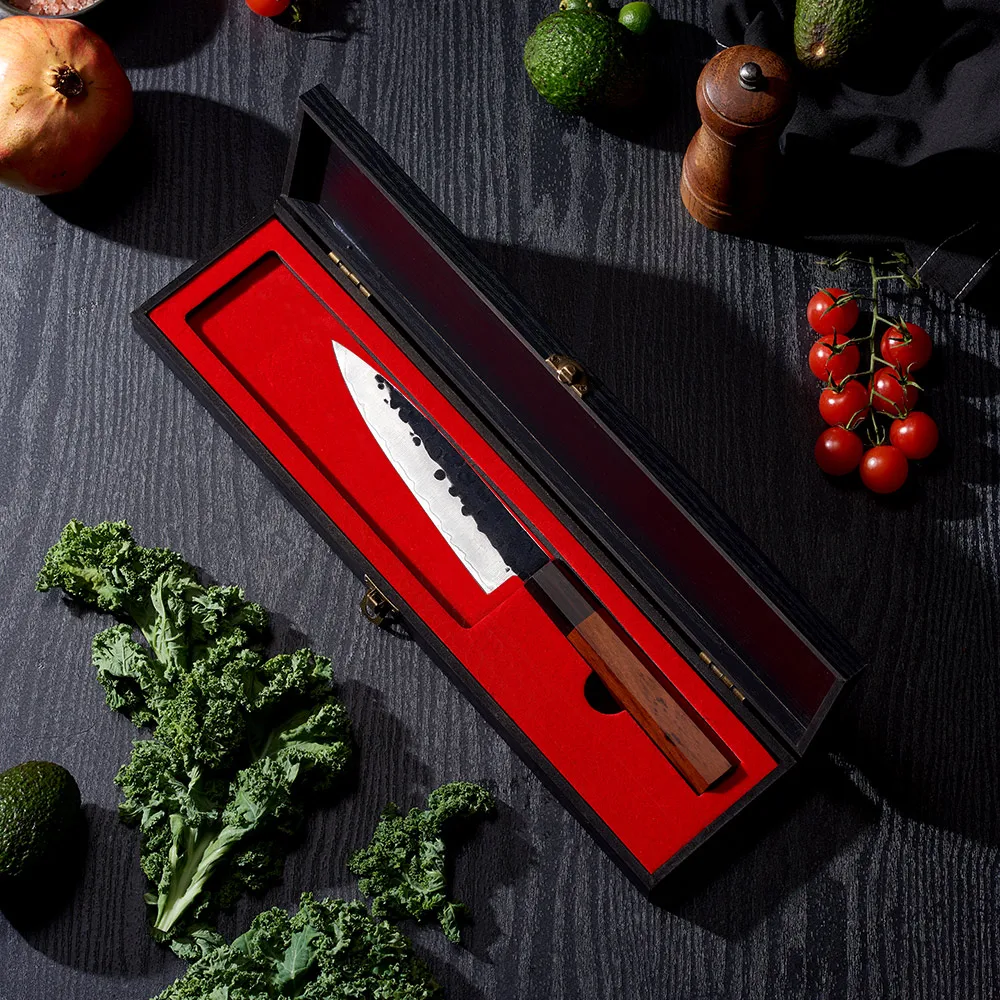 Японские Профессиональные Кухонные Ножи ручной работы кованые кухонные ножи с деревянной ручкой
