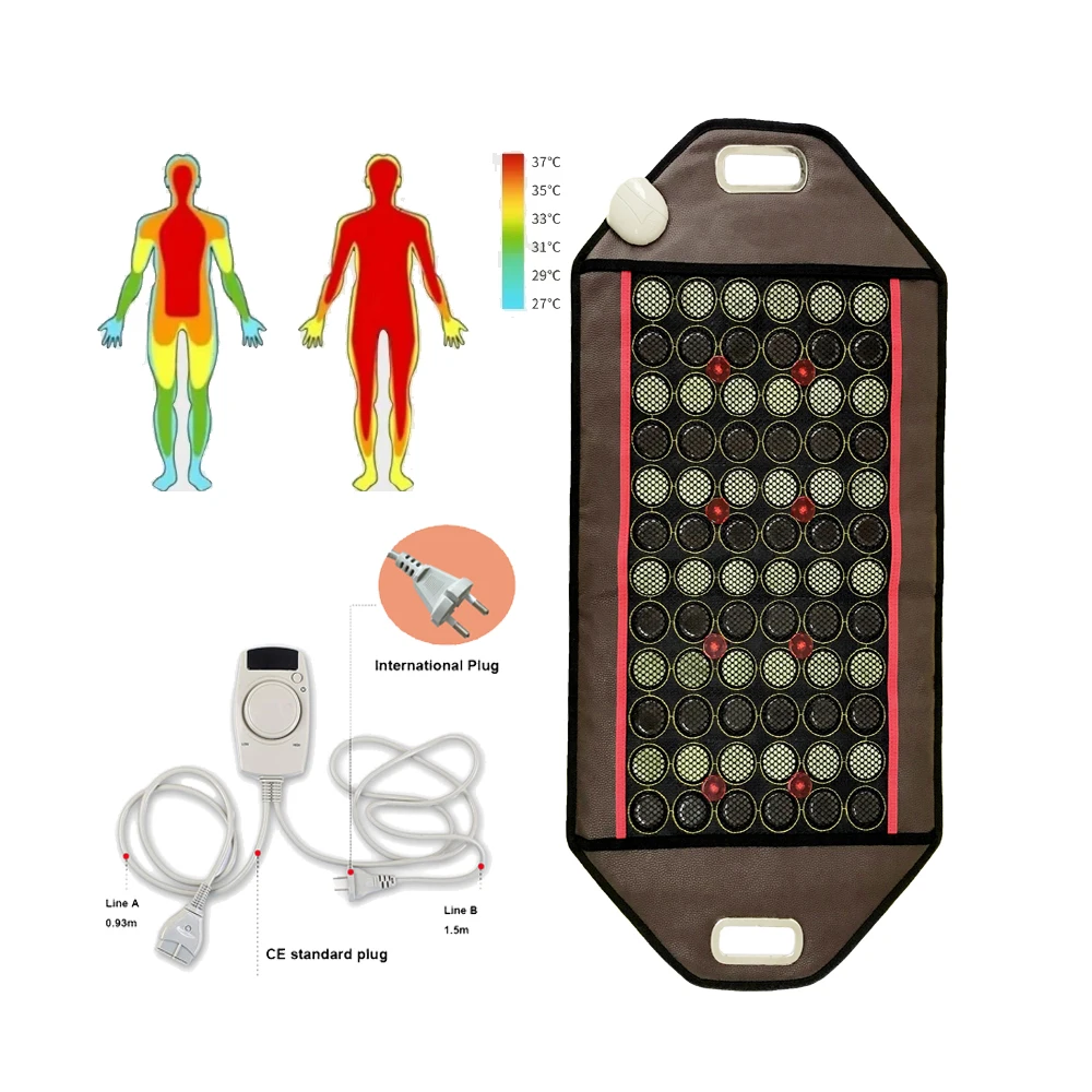 Korean jade master tourmaline mattress price photon light bio thermal mat heat therapy massage infrared heating pads