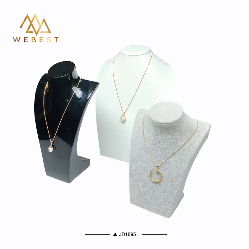 Webest  High Quality Three Colors Mannequin Necklace Jewelry Pendant Display Stand Holder Show Decorate Jewelry Display Shelf