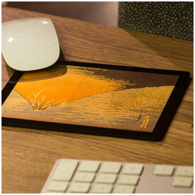 Kanazawa gold leaf fashion acrylic luxury custom gaming pad mouse