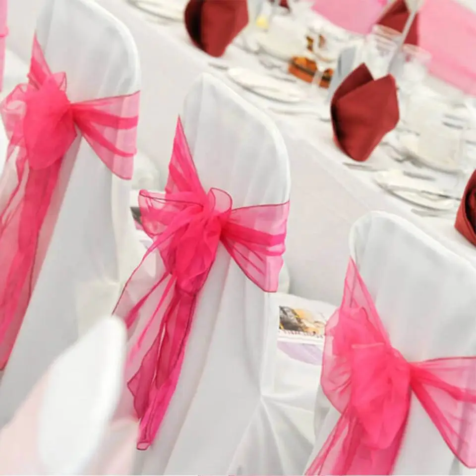 Organza Chair Wedding Sashes for Decoration Banquet Party Event Supplies