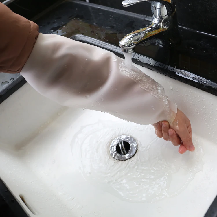 Amazon Hot Sale Durable Waterproof Soft Kitchen Cleaning Sleeves Silicone Sleeves For Arms