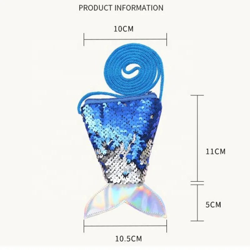 Популярная детская сумка через плечо Amazon, маленький кошелек с блестками русалки, модный кошелек принцессы zero, сумка на одно плечо для девочек