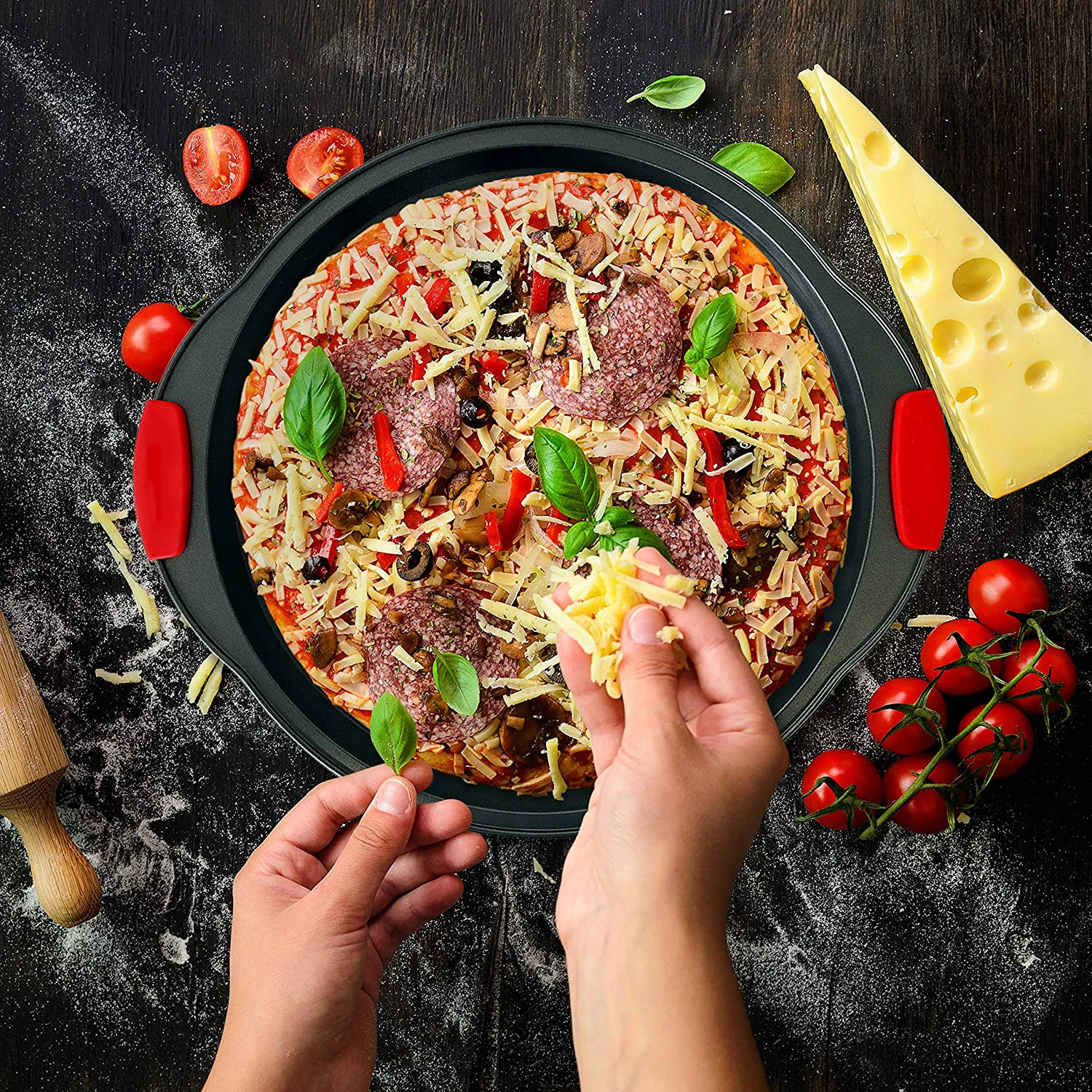 Carbon Steel Stainless Steel Aluminum Pizza Cookie Baking Pan Tray Dishes Bakeware Set Bread Mold Cake Loaf Baking Sheet Pan Set