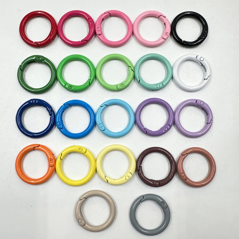 DWDP High quality Colorful O ring metal for keychain Carabiner ring Wholesale Round Spring ring