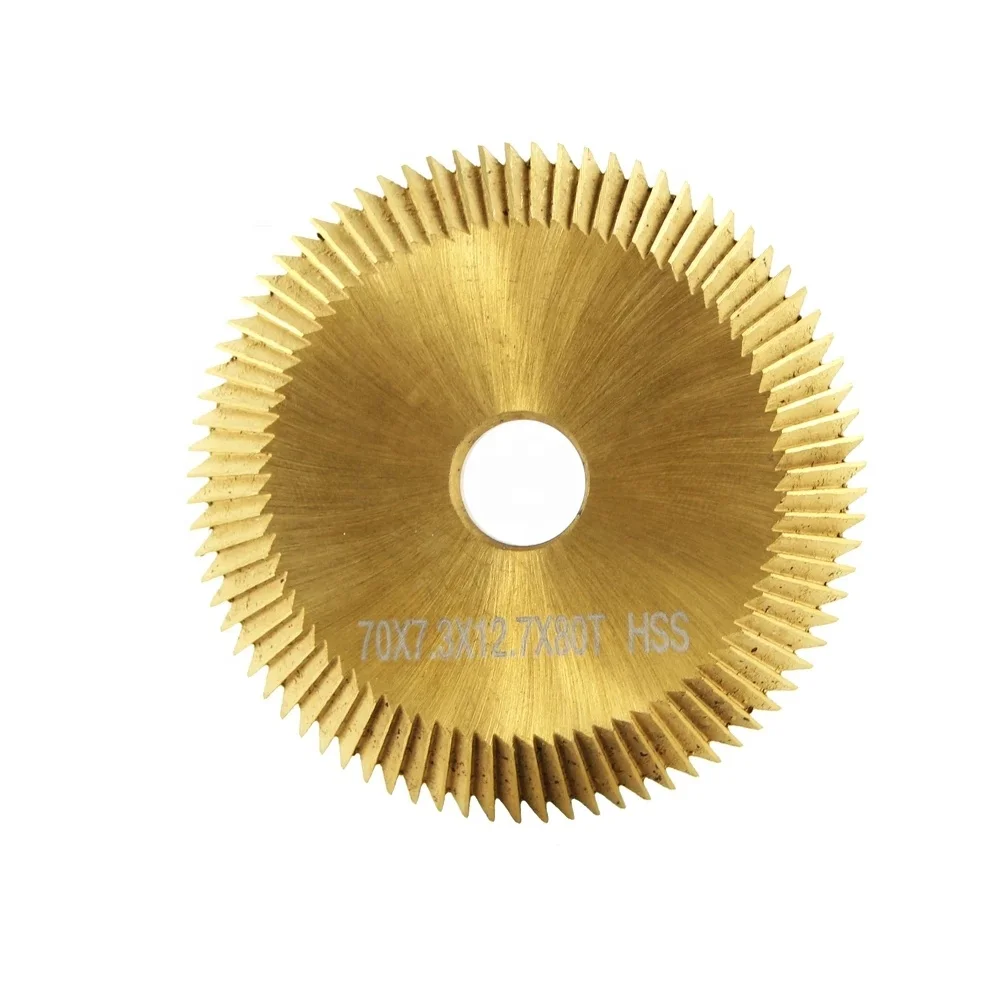 70x7.3x12.7mm 80T HSS Key Machine Cutter Titanium Coated Horizontal Key Machine Saw Blade Locksmith Tools