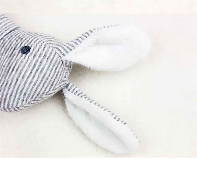 
Wholesale- Baby Cute Soft Animal Plush Hand Grap Toys Rattle Infant Baby Stripes Bunny Educational Gift Development Toys 