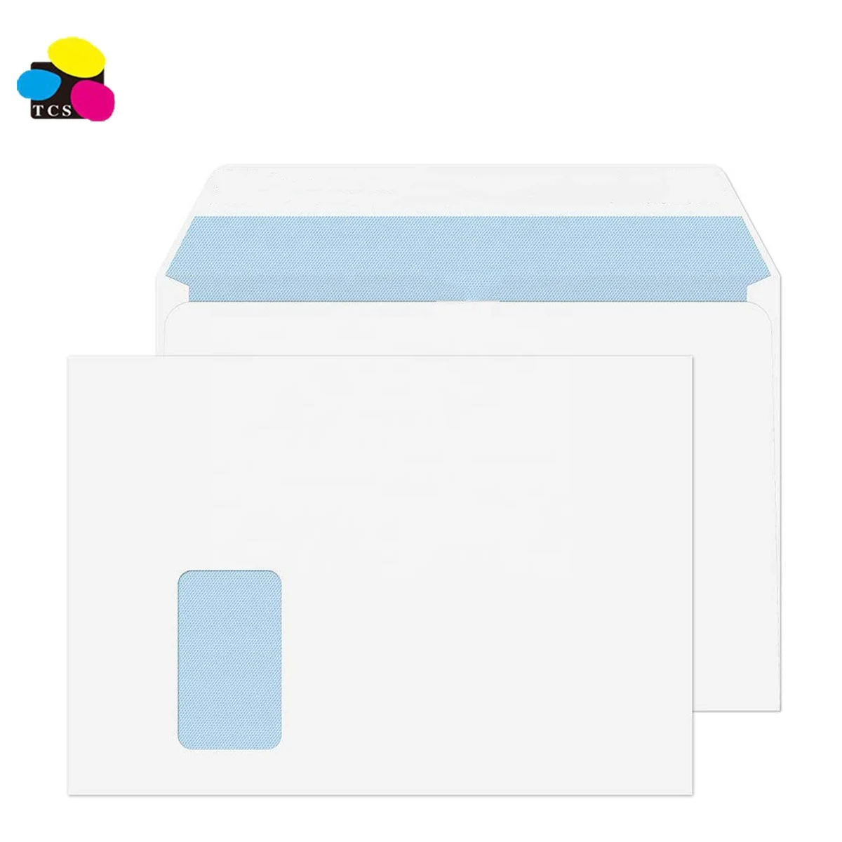 Small quantity Wholesale Office C4 Size 229 x 324 mm 120G Pack of 250 Wide Window Wallet Envelopes With Peel & Seal