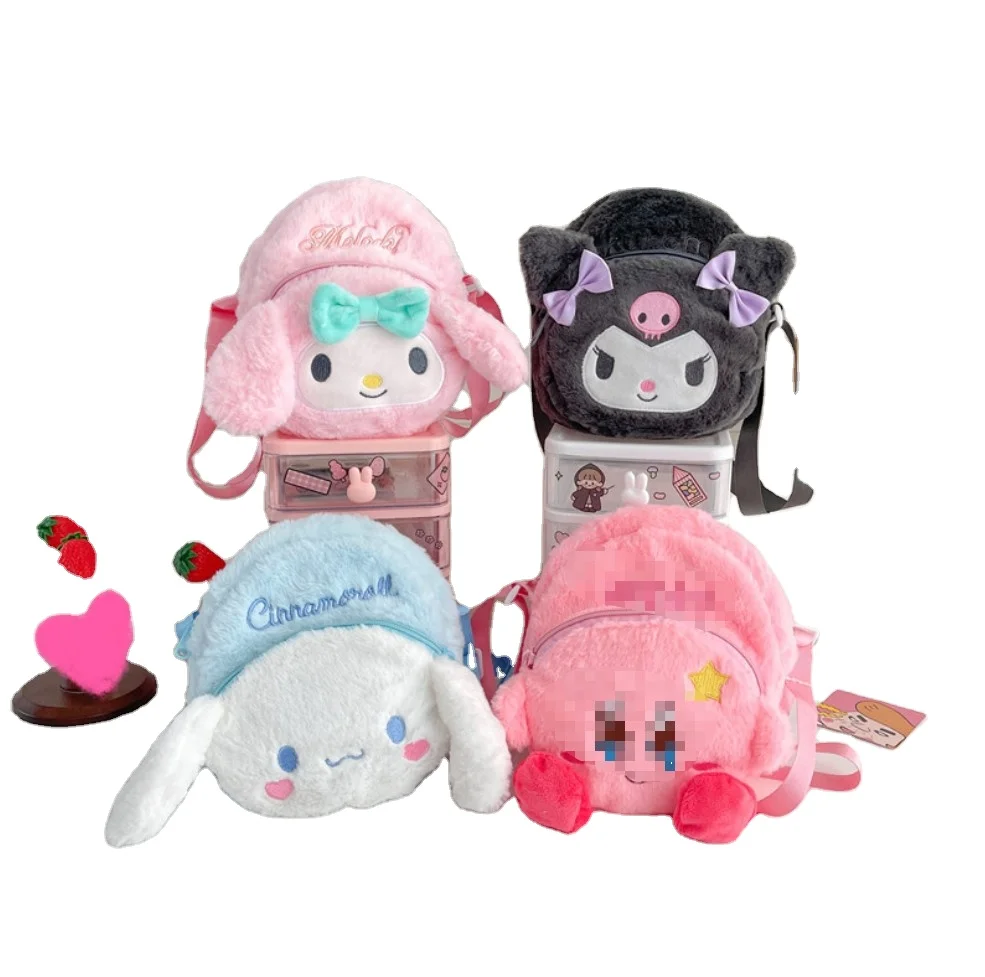 Мягкая плюшевая сумка DHF Sanrioed Melodi Kawaii с пентаграммой Женская 2025 студентка супер мягкий подарок Cinnamorolls