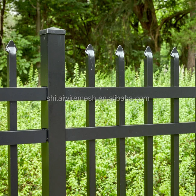 Wholesale wrought iron fence panel and gate garden/outdoor decorative black pvc fencing panels and post