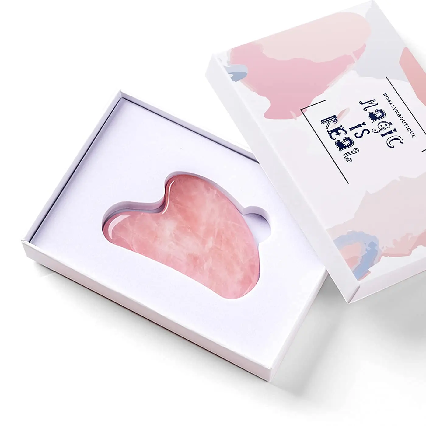 Custom Gua Sha Tool Gift Box Packaging Kerokan Jade Roller Cardboard Lid And Base Paper Box with EVA Insert