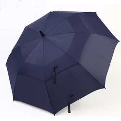 Wholesale 54/62/68 Inch Automatic Open Extra Large Oversize Double Canopy Vented Windproof Waterproof Golf Umbrellas