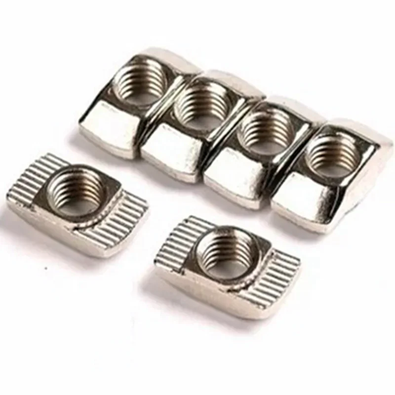 2020 3030 4040 4545 Series T Nuts M4 M5 M6 M8 T Slot Nut Hammer Head Fastener Nut for Aluminum Profile