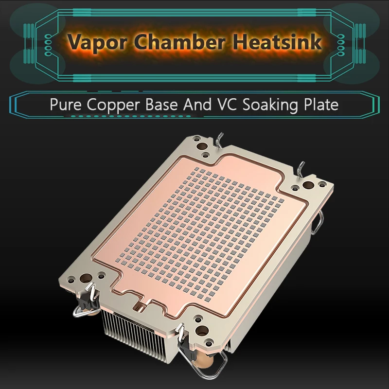Server Cpu Cooler Radiator For 230W Processor 1U Vapor Chamber Heatsink Air Cooling Lga4189 Server Radiator Vaporizer Heatsink