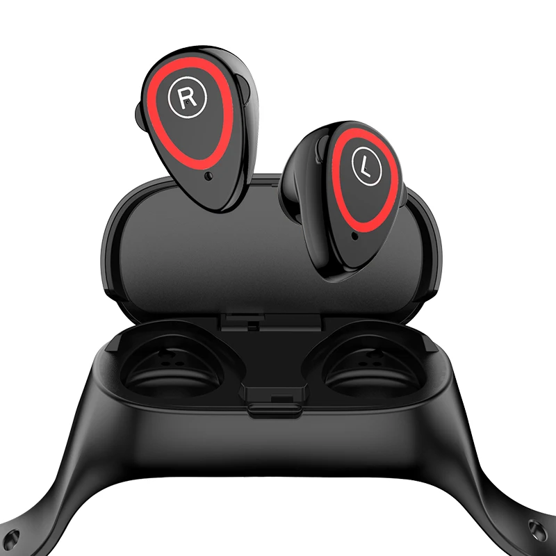  Factory BT Earphone with Ai Smart Watch Heart Rate Monitor Wristband Long Time Stand by smart watch earbuds and