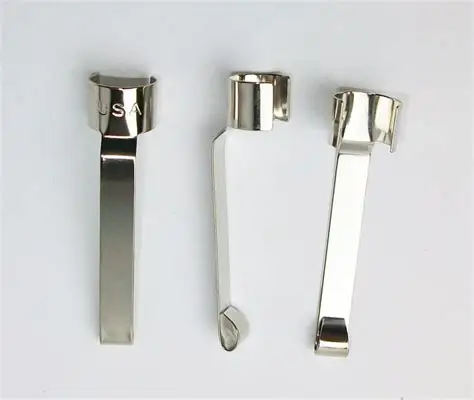 Wholesale custom aluminum stainless steel metal pen pocket holder pencil loop spring pen clip