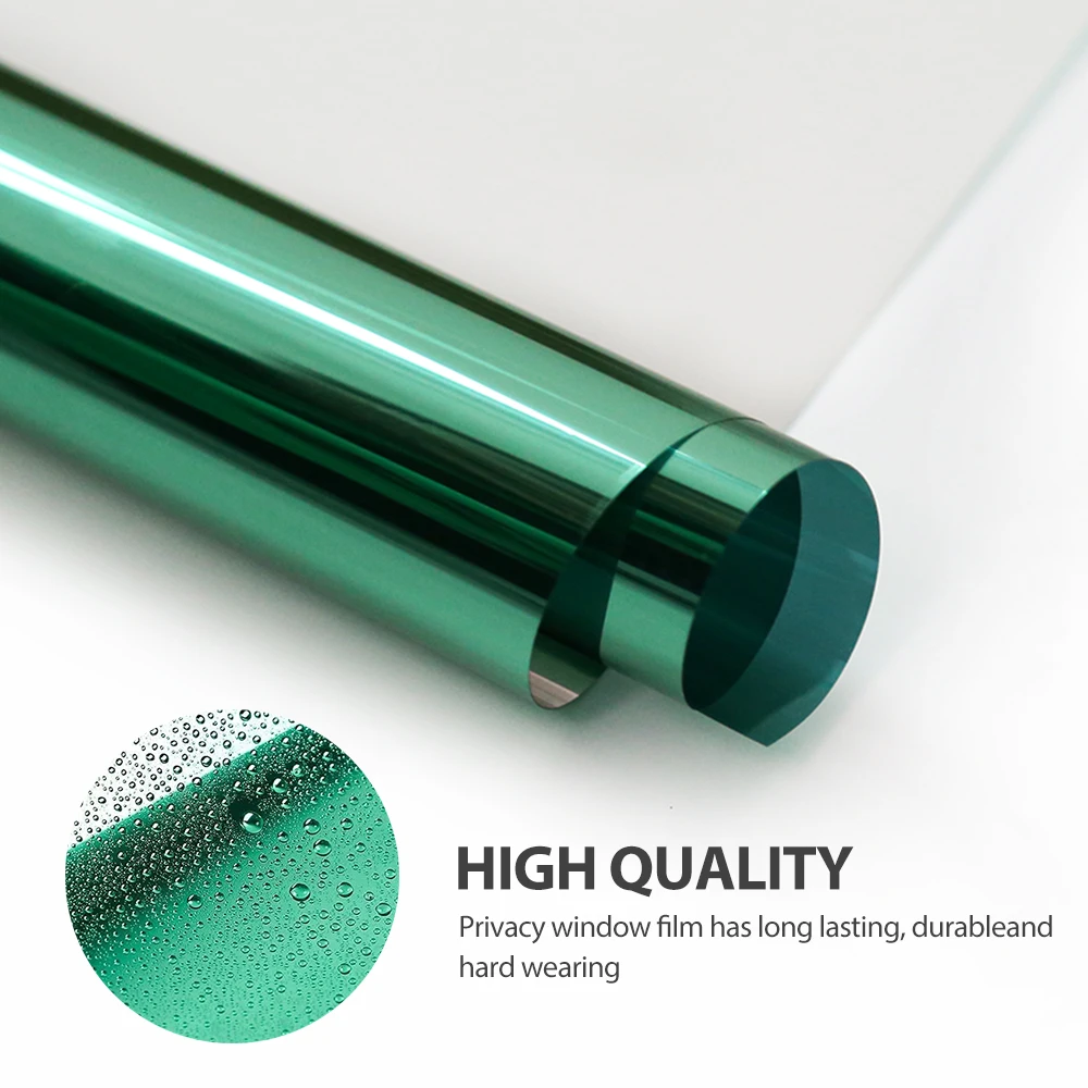Explosion-proof  Privacy Window Film Building Window Tint Glass Window Film Green Silver Building Film