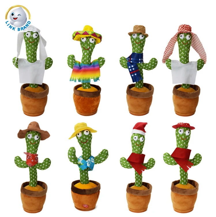 Tik Tok Dancing Talking Fancy Magic Artifical Kaktus Cactus Twisting Plush Stuffed Toy What You Say