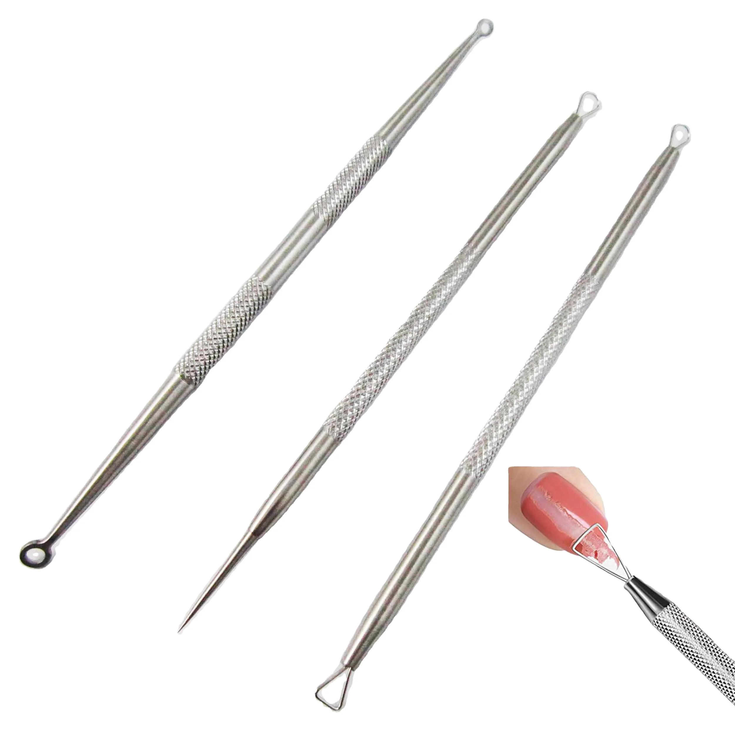 Stainless Steel Nail Polish Remover Nail Art Stick For Pusher Remover