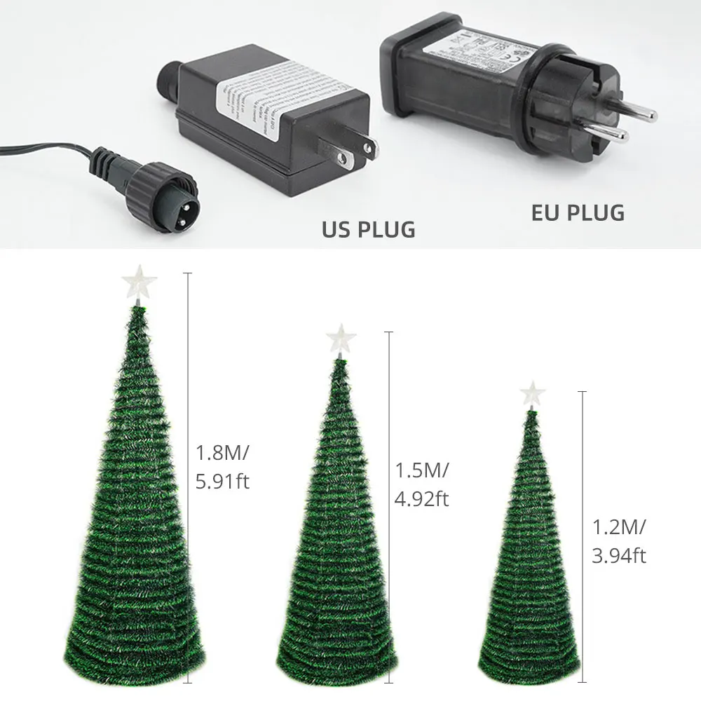 Holiday party lighting RGB ornaments artificial christmas tree lamp outdoor decoration