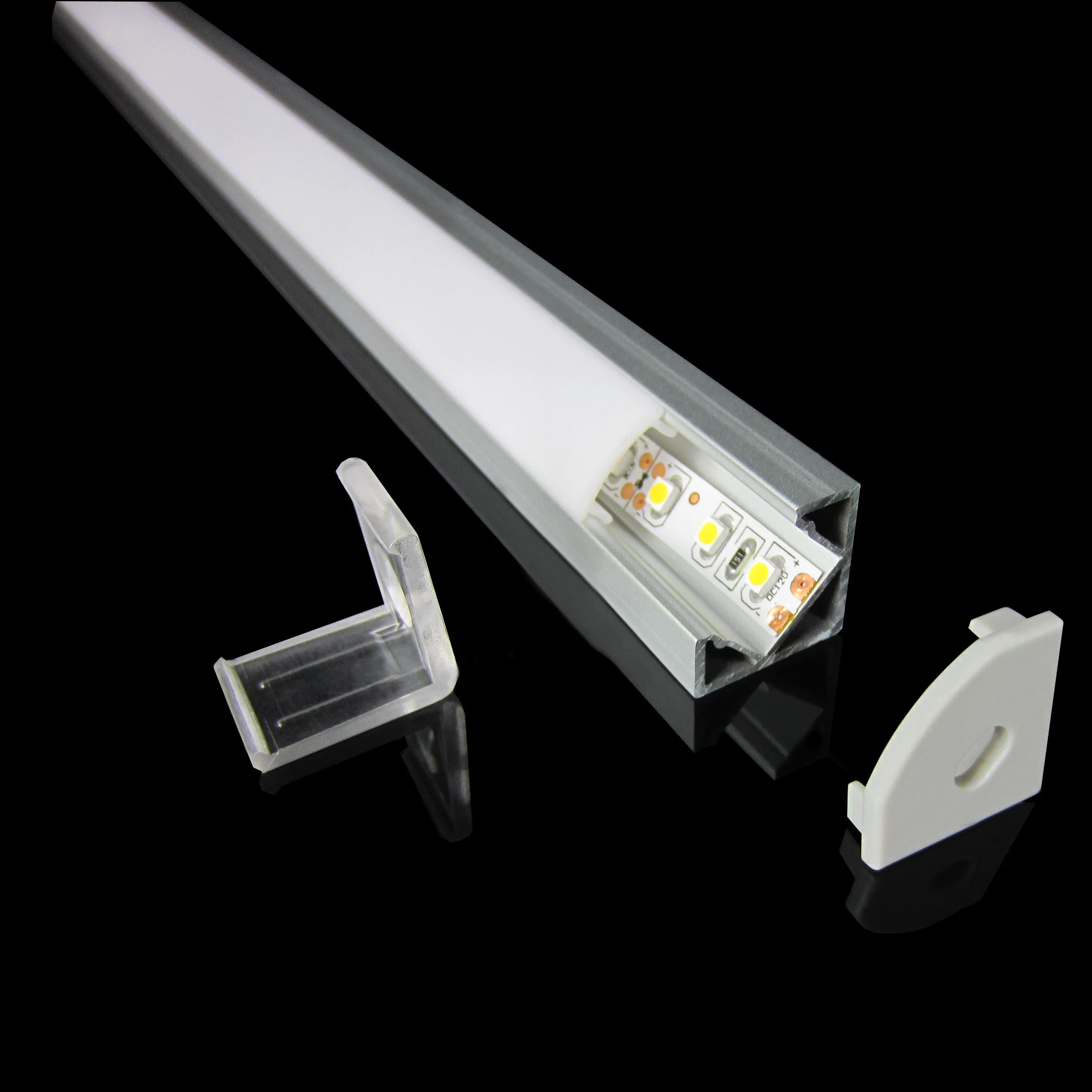 v chape aluminum channel, corner aluminum profile led bar light triangle aluminum profile for led strip
