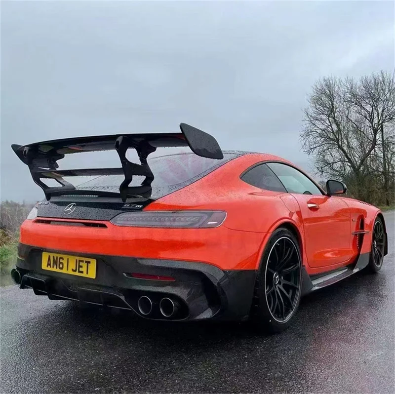 BS стиль карбоновый спойлер заднего бампера для Mercedes Benz Amg GT GTS GTR задний корпус комплект дооснащения