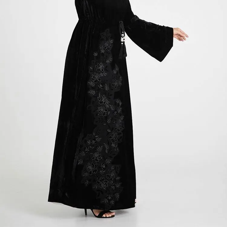 2019 Modest Women Maxi Daily Dubai Wholesale Market Leopard Dress Argyle Abaya Kimono