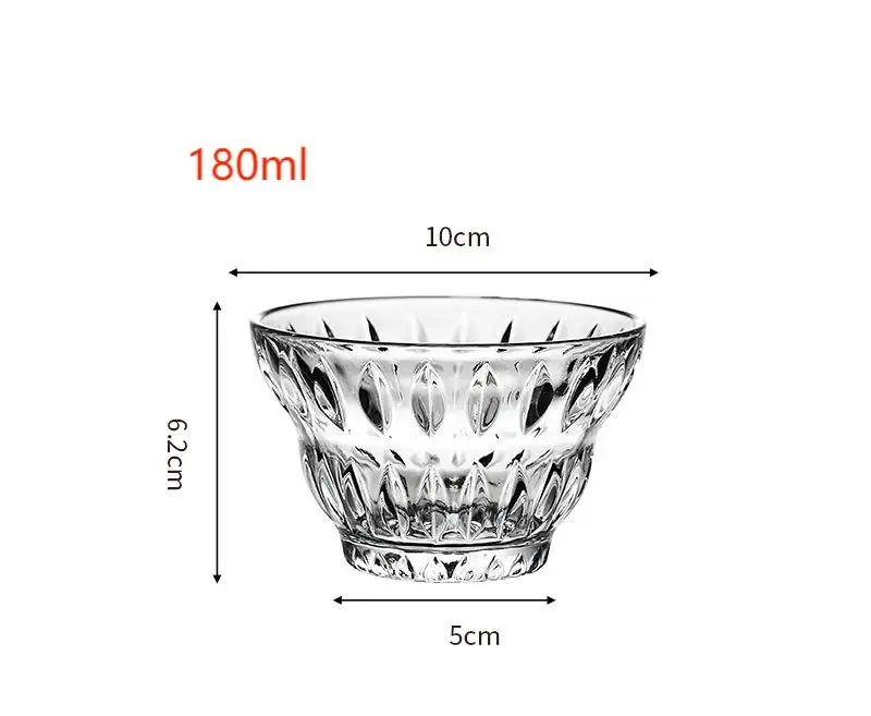 Hot selling lead-free glass dessert cups ice cream glass bowl custom fruit bowl