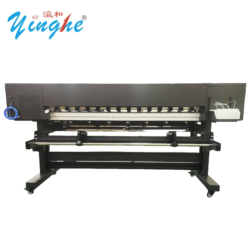 Yinghe Factory 1.8m Industrial Digital Inkjet Large Format Printer Eco Solvent Printer Banners Tarpaulin Vinyls Printing Machine