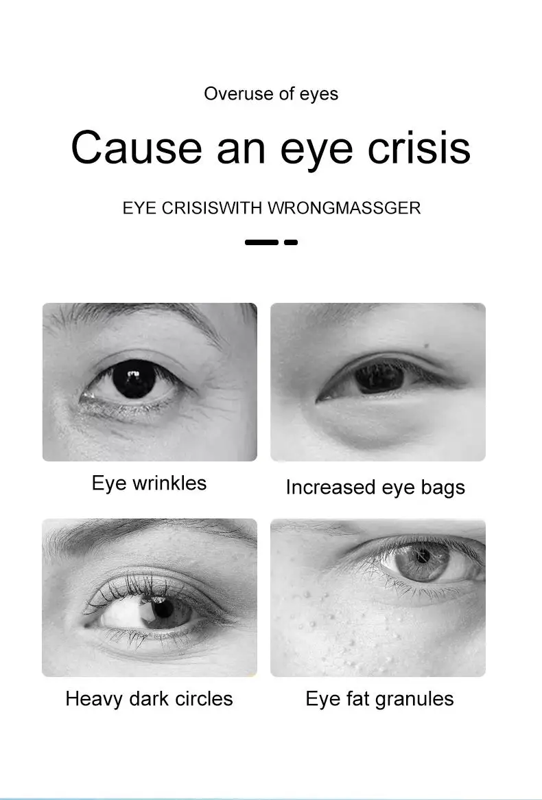 Factory Patent Design Red Light Eye Beauty Massager Instrument Rechargeable Eye Care Device With 2 Modes