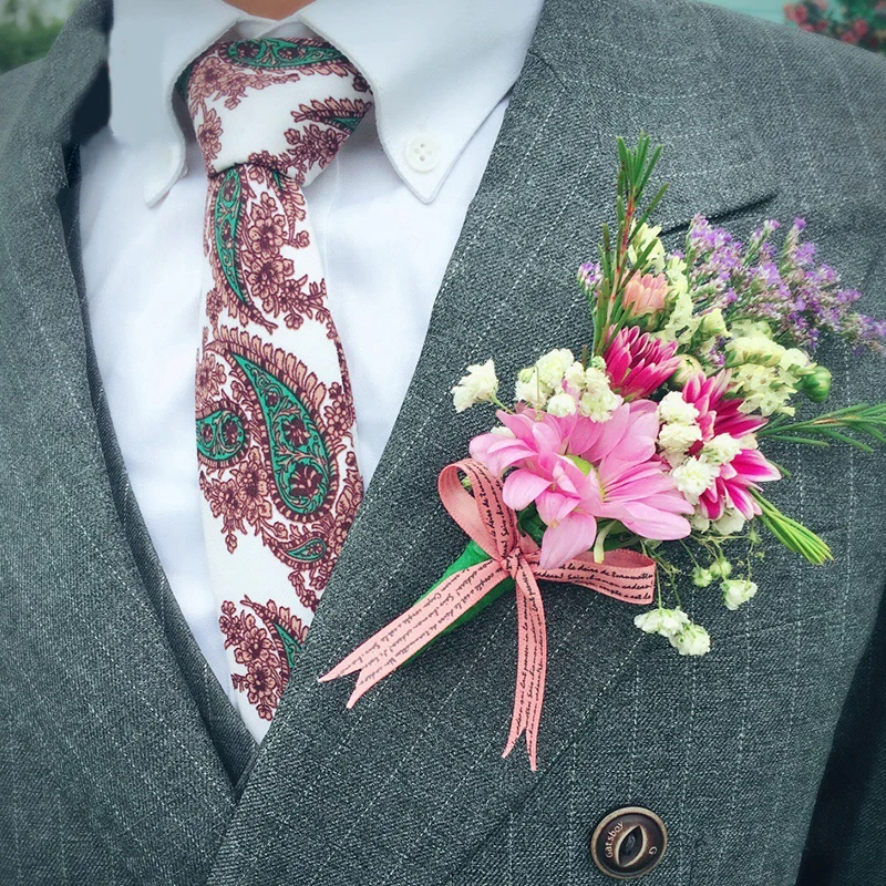 Flower Packaging Wedding Corsage Making Materials Bride And Groom Brooch