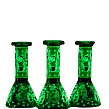 Hot sell glass smoking bongs  2021 novel hookah shisha Halloween Gift Luminous  Smoking Accessories water pipe  Glass Bongo