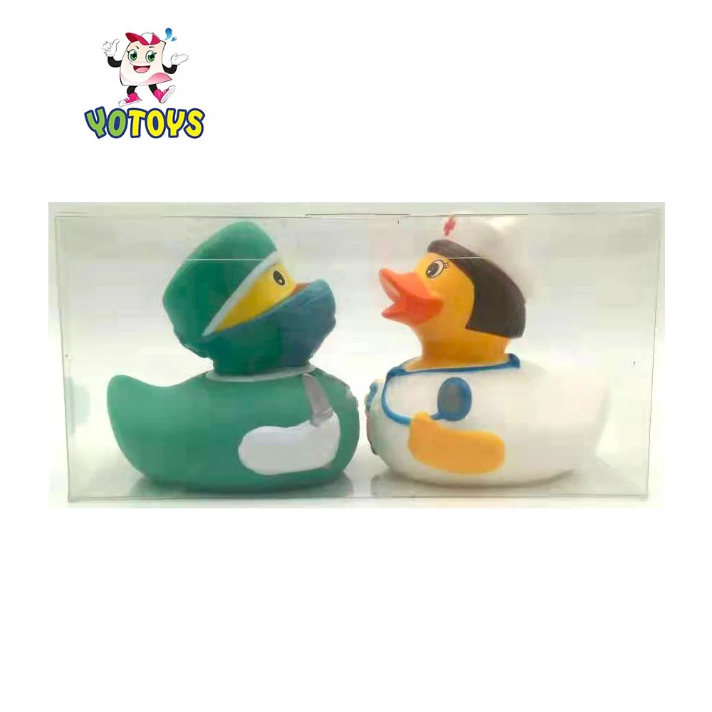 Duck Toy Duck/bath Rubber Doctor & Nurse Character Couple Bath Toy