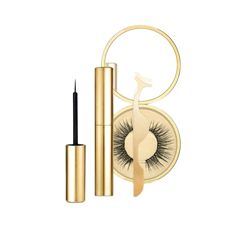 Private label custom magnetic eyelash set with magnet eyeliner