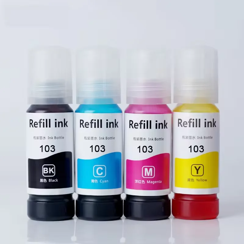 Чернила 103 Epson T103 T544 544 T522 T003 003 для заправки чернил принтера L1110 L3150 L3111 L3151 L3110