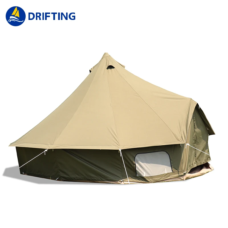 2021 New Waterproof Inflatable Camping Tent Caravan Awning Tent Large Space Circular Ger Family Camping Dome Tent