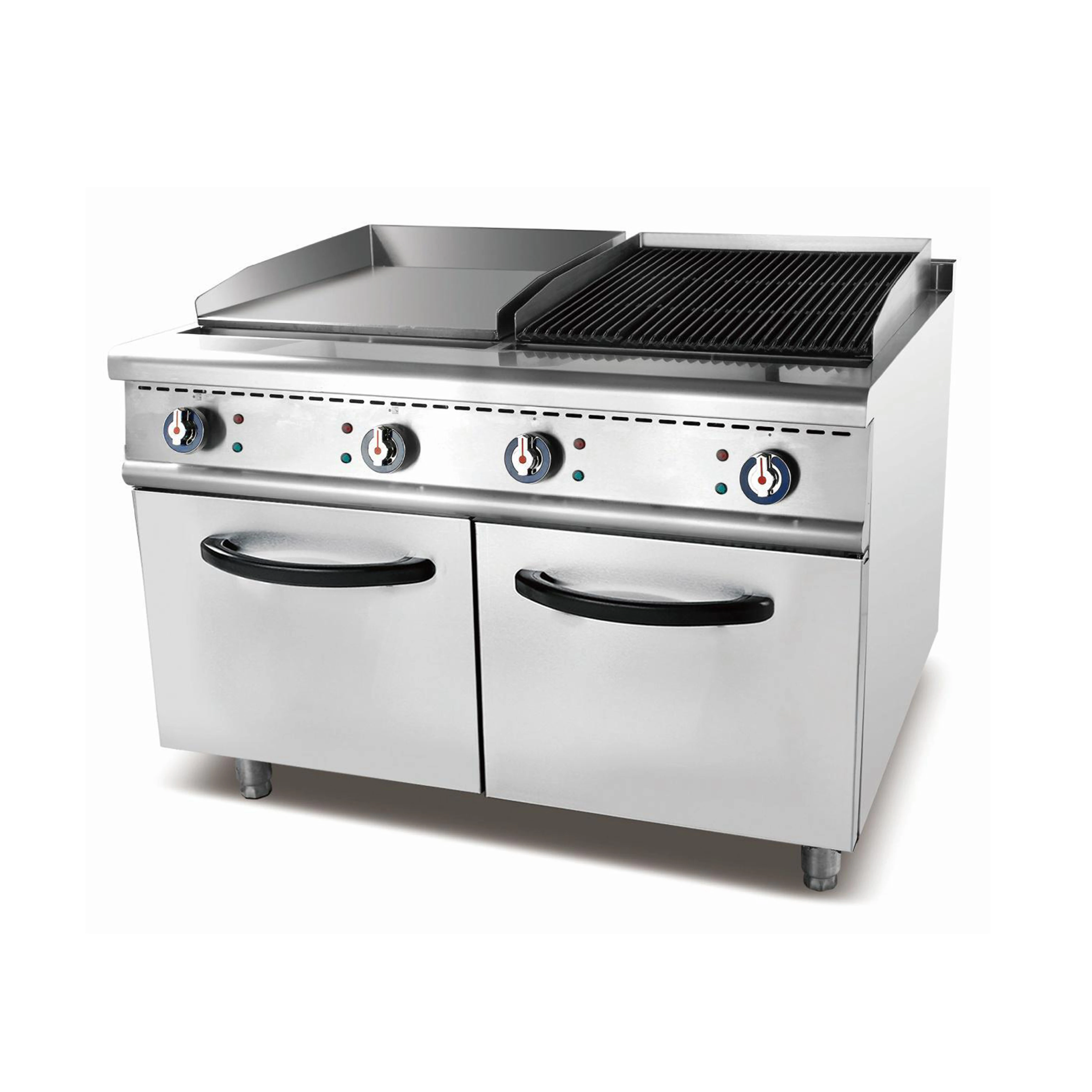 Hot Sale New Electric Griddle and Lave Rock Grill with Cabinet High Productivity for Restaurants Food Shops Retail Hotels