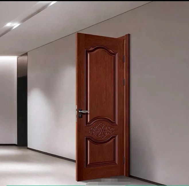 Wholesale  Plywood Doors Design Veneer Wooden Modern Interior Door With Frames