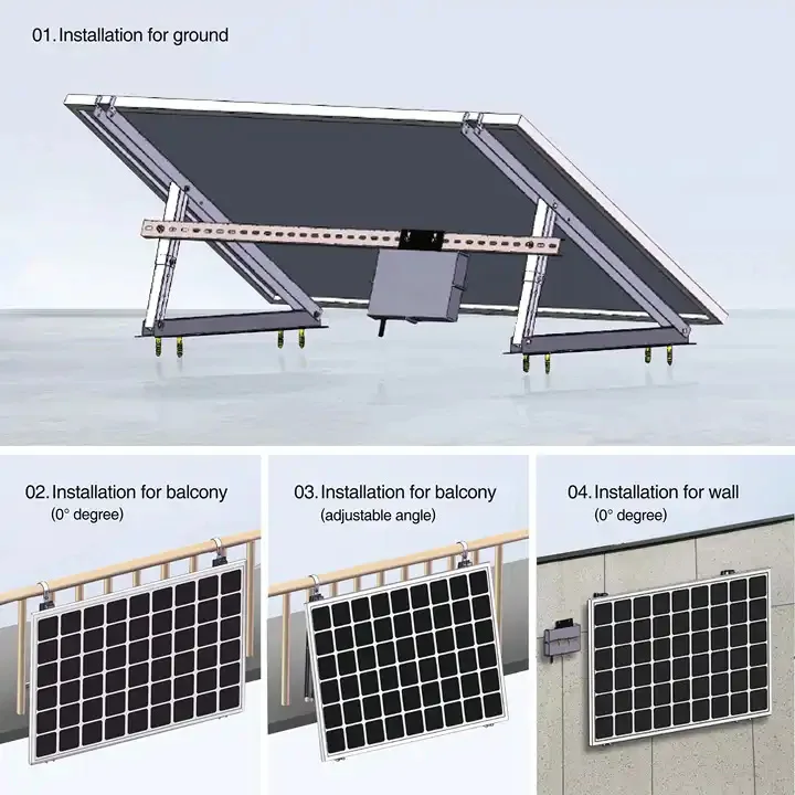 Full Black Pv Panel System 1000W Balcony Power Plant 300W 400W Glass Mono Solar Panel Pv System