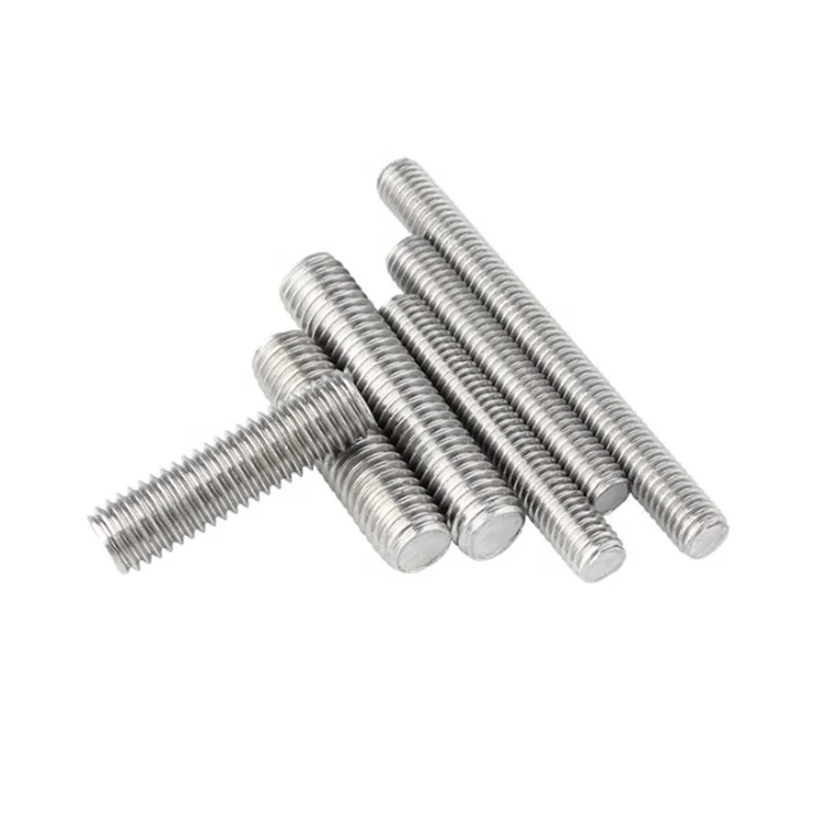 Wholesale 16--1000mm Short Length Stud Bar 304 Stainless Steel Full Threaded Rods M3 M4 M5 M6 M8 M10