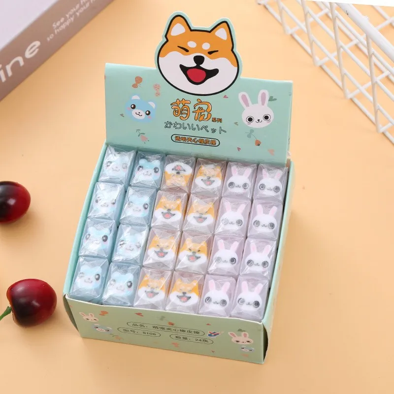 Cute Cartoon cuttable ocean Animal eraser for children school stationery supplies Novelty eraser