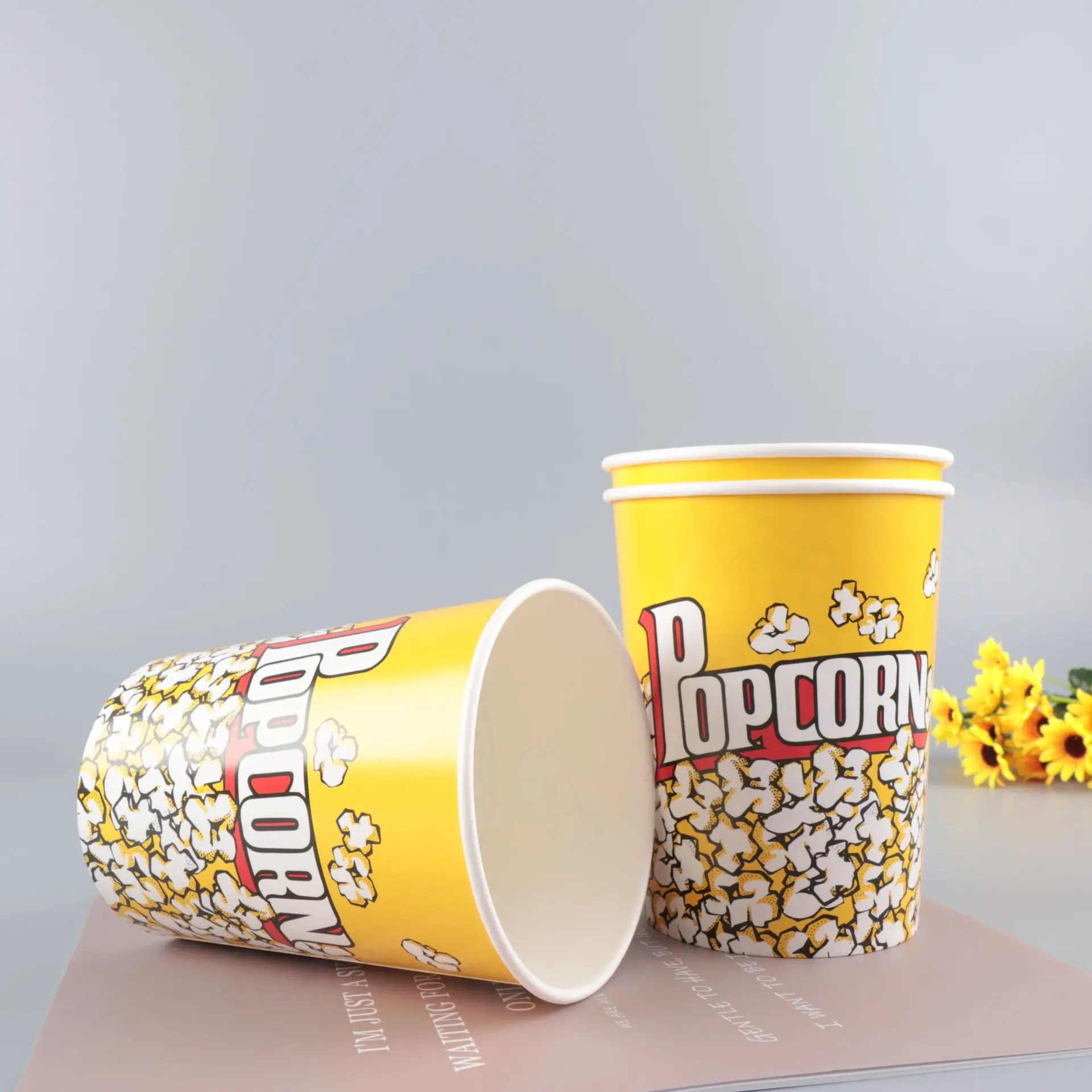 
Popcorn Box High Quality Eco Friendly Printed Packaging Cup Bowl For 24oz Popcorn bucket 