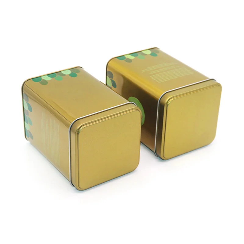 Nice Price food grade square tea tin box packaging metal tea tin storage China manufacturer