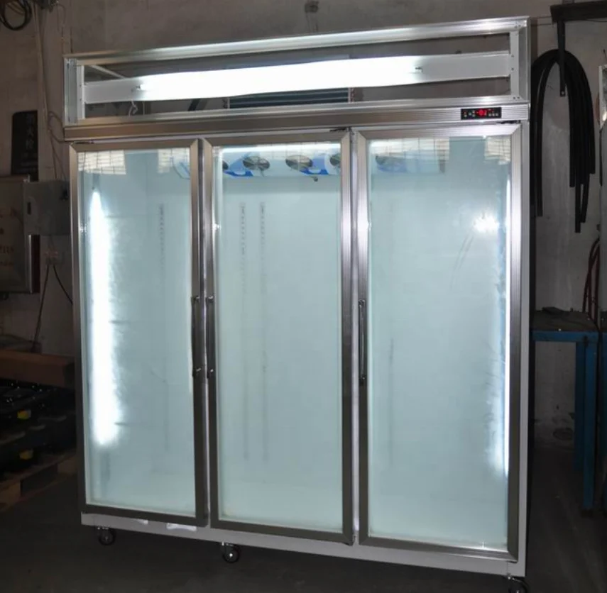 Foshan Factory hot sale commercial freezer 1500L Sub zero supermarket display upright freezers