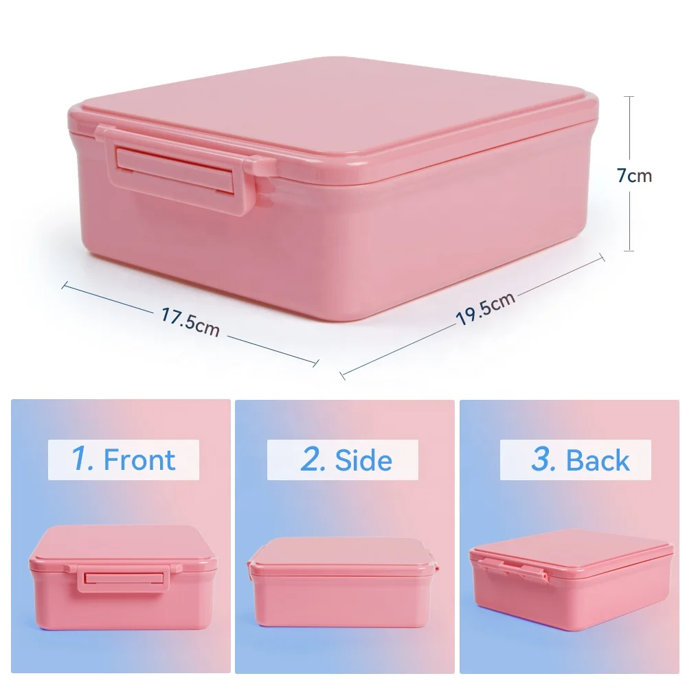 Picnic School Lunch Bag Children Bento Box 4 Compartments Food Container for Kids