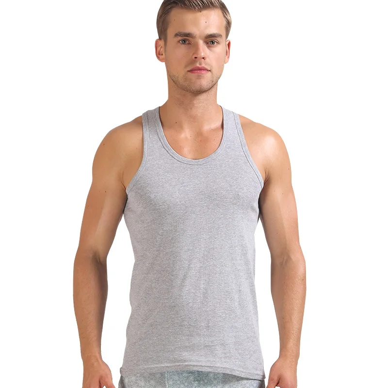 
Custom 100 Cotton Blank A-Shirt Comfortable Stringer Tank Top for Men Summer 