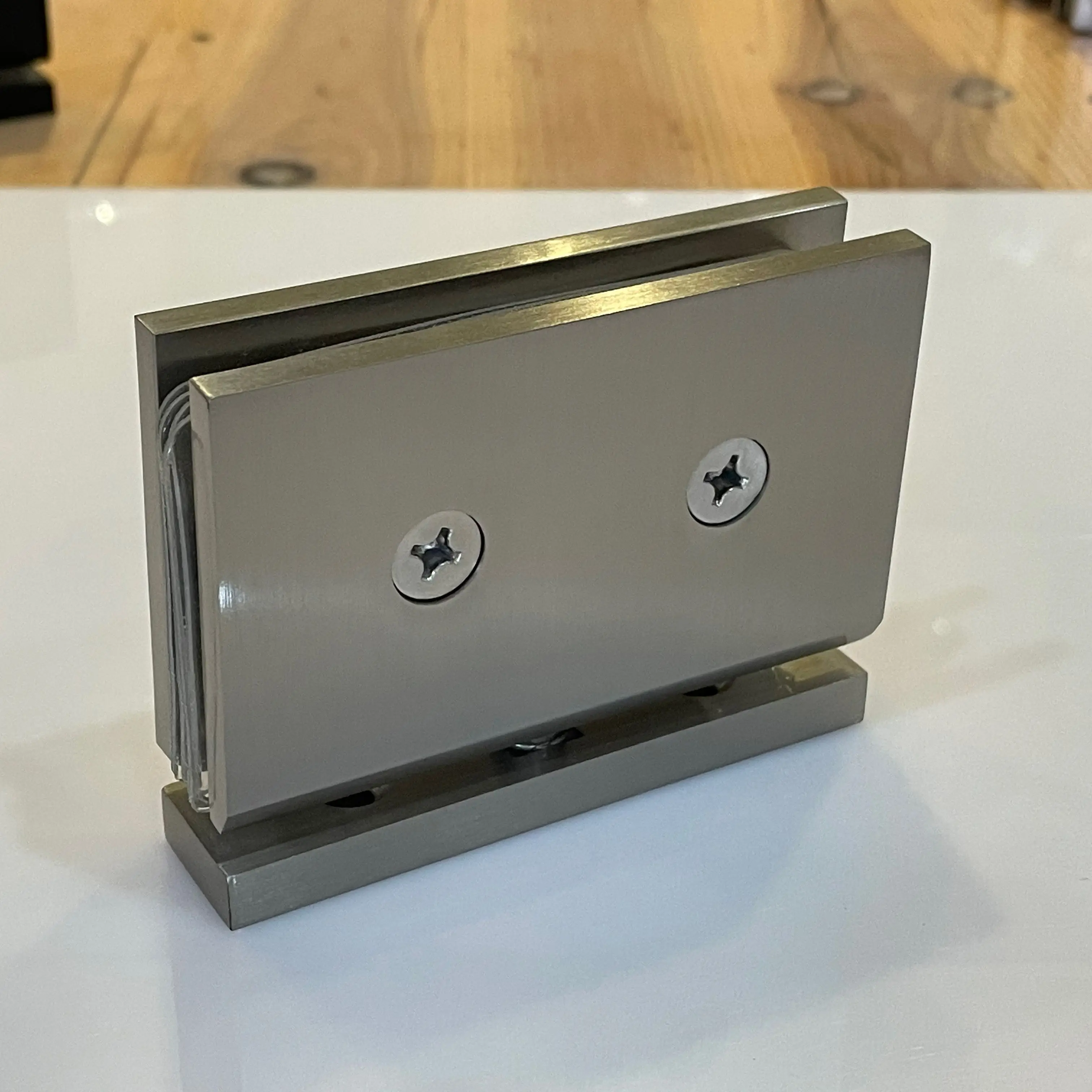 Glass To Wall 360 Degree Shower Door Hinges Brush Brass closer floor hinge for 8 to 12mm glass